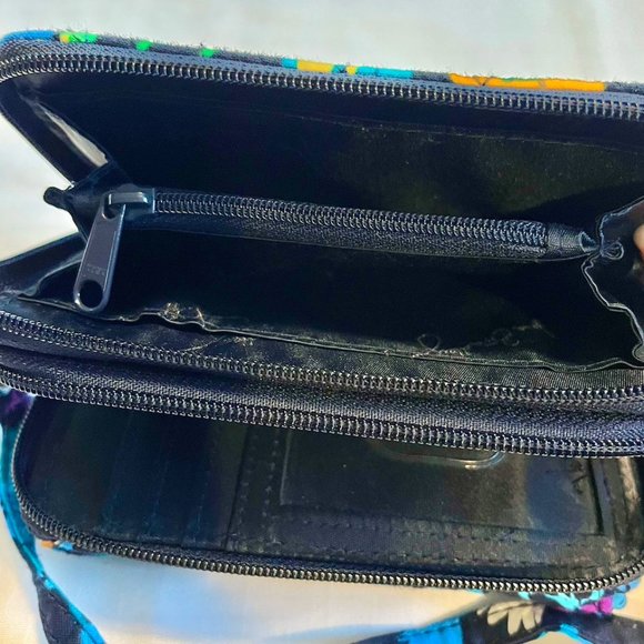 Vera Bradley RFID Crossbody Bag Blue Floral - Picture 6 of 6